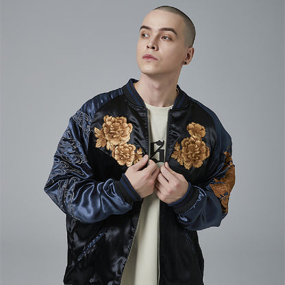 Men's Lion King Embroidery Jacket - Premium Statement Outerwear