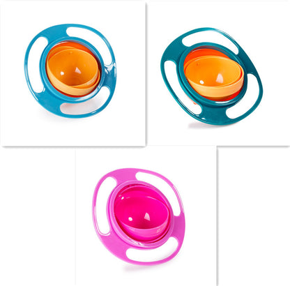 360° Rotating Spill-Proof Baby Bowl - Universal No-Mess Feeding Dish