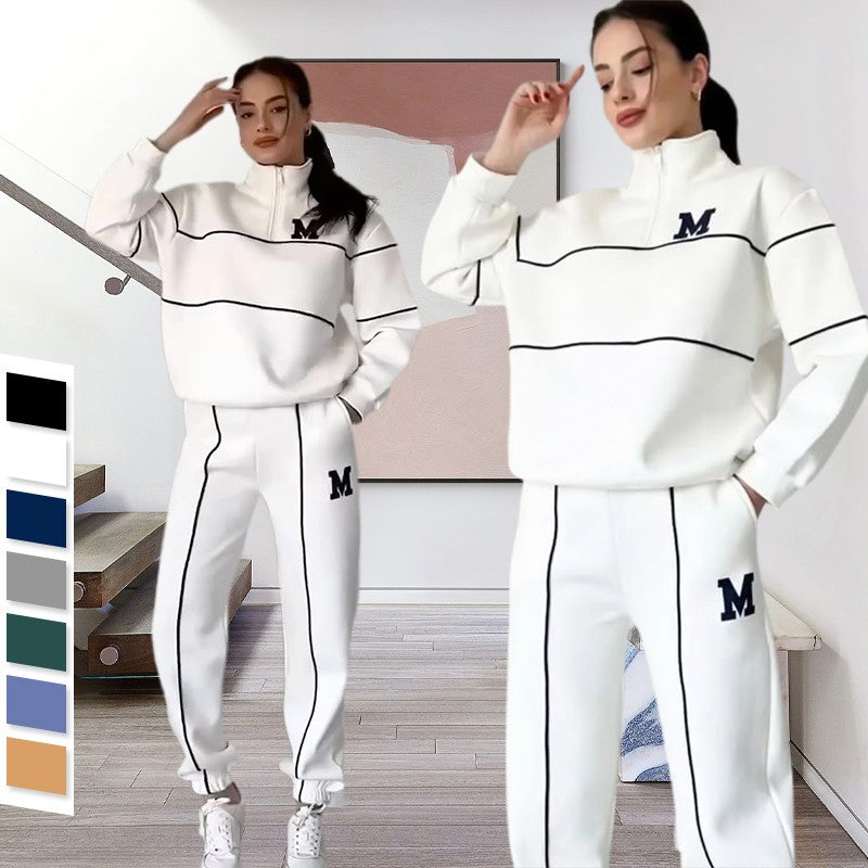 Women's 2 Piece Lounge Set - Pullover Sweatshirt & Sweatpants