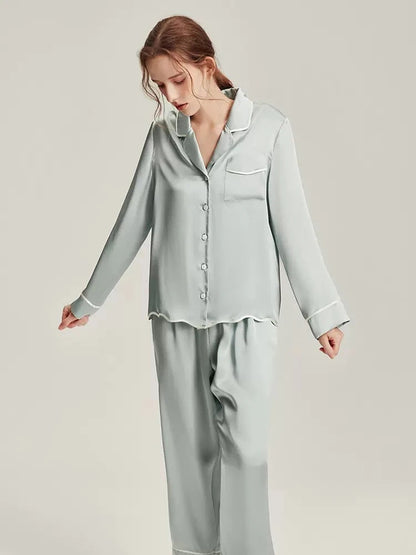 Women's Mulberry Silk Pajama Set - Long Sleeve Two-Piece Sleepwear