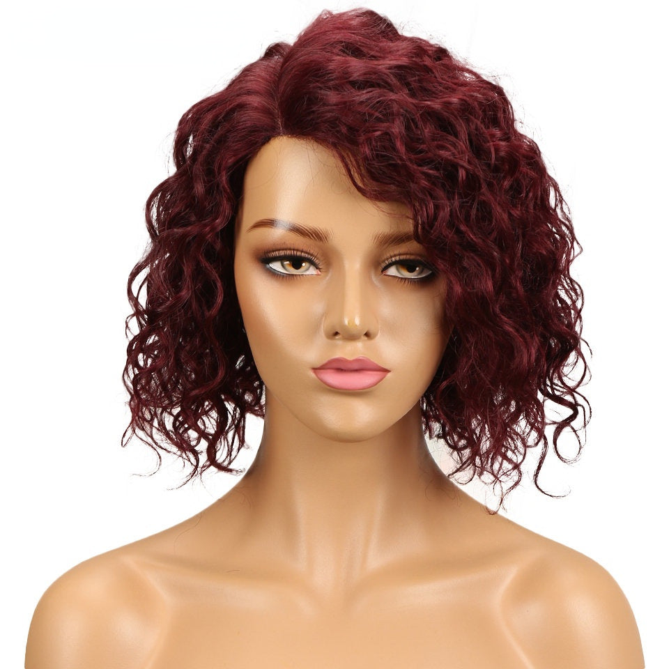 Women's Human Hair Lace Curly Wig - Natural Looking Headpiece