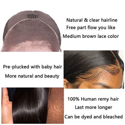 Loose Deep Wave 13x4 Lace Front Human Hair Wig - Remy Hair with Swiss Lace
