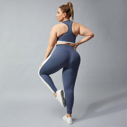 Women's Racerback Yoga Set - Quick Dry Nylon Fitness Tank Top and Pants