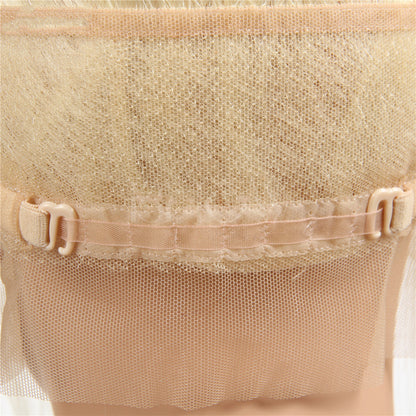 Blonde Semi-Lace Human Hair Wig - Real Hair Construction