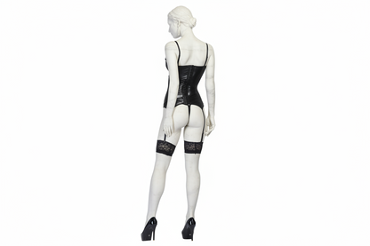 Women's Lace Bustier Lingerie Set - Elegant Polyester Design