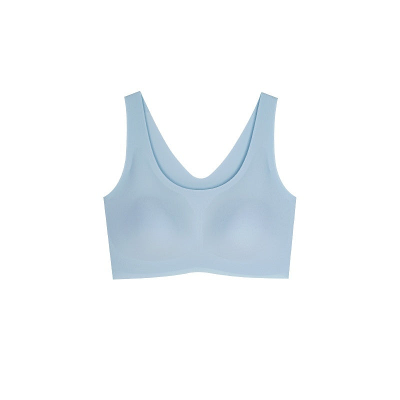 Women's Seamless Triangle Cup Underwire Bra - A B C Cup Detachable Straps