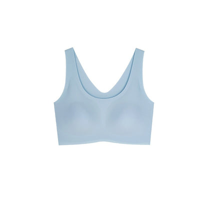 Women's Seamless Triangle Cup Underwire Bra - A B C Cup Detachable Straps