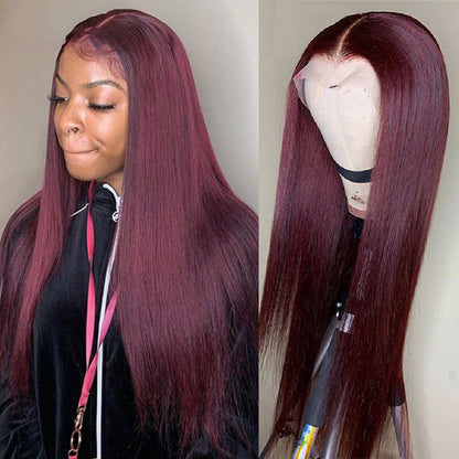 T-Part Lace Frontal Human Hair Wig - 13x6 Lace Front Wig