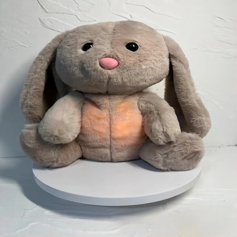 Breathing Plush Soothing Toy for Babies – Rabbit & Elephant with Music & Soft Light