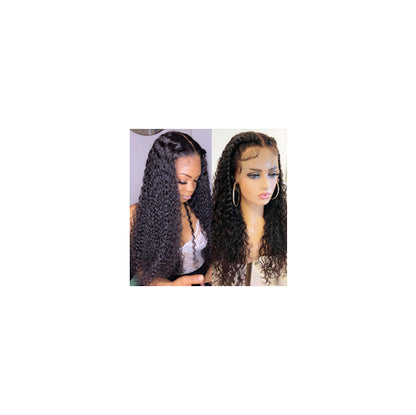 Brazilian Kinky Curly Lace Front Human Hair Wig - 9A Grade Natural Color