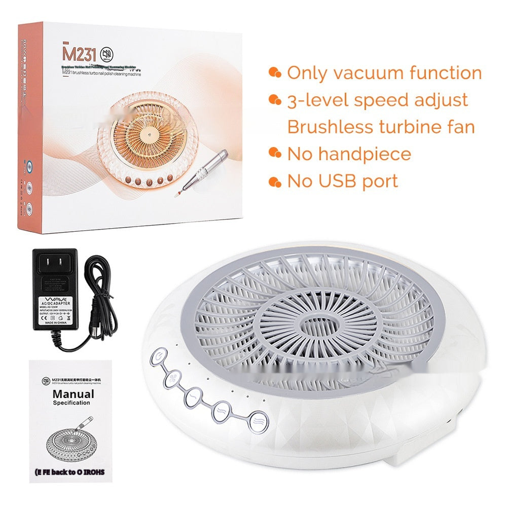 Nail Dust Remover - Low Noise Turbofan Nail Drill Vacuum Cleaner