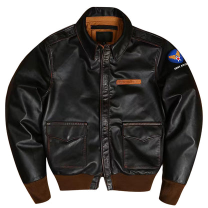 Genuine Leather Biker Jacket - Classic Motorcycle Jacket