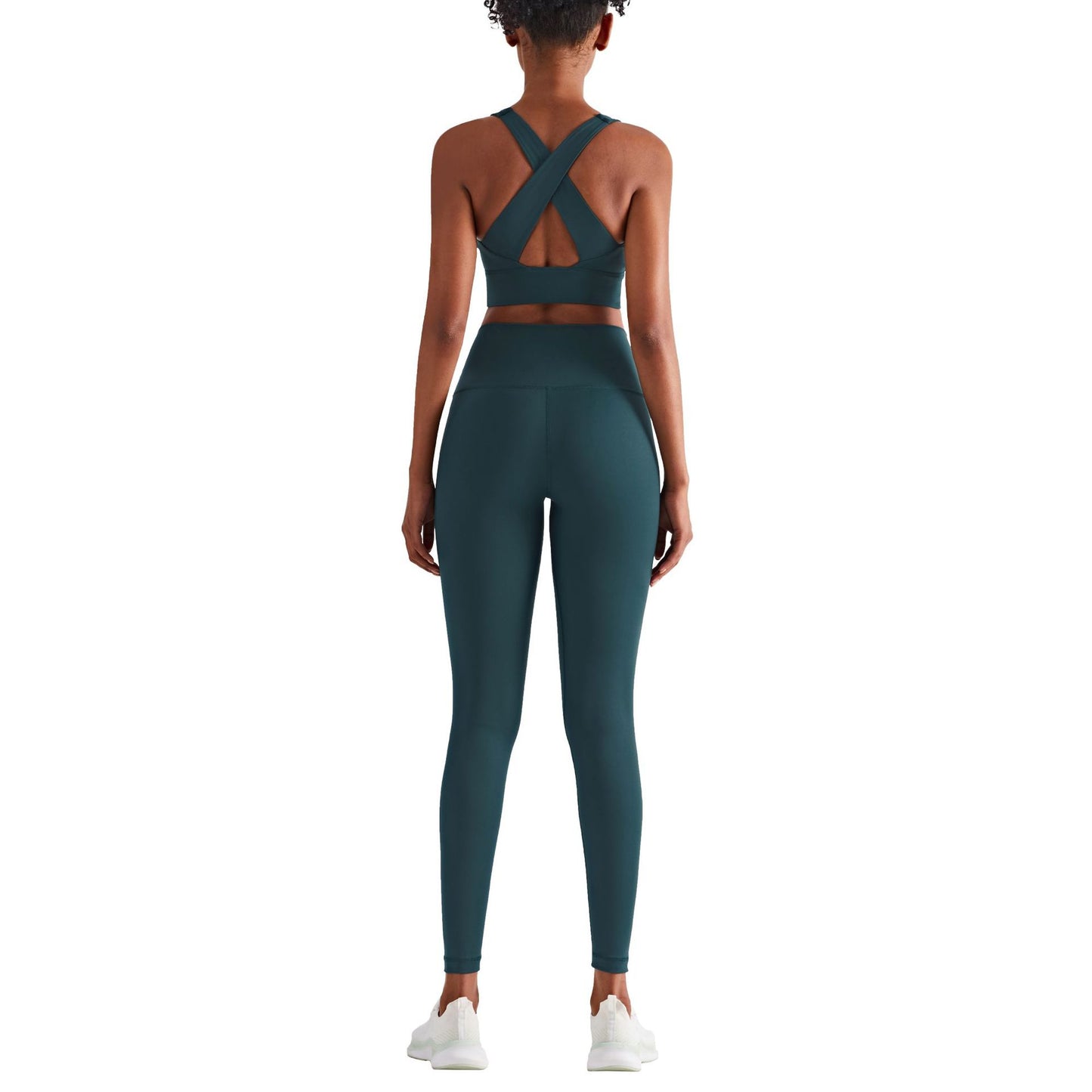 Women's High-Waist Fitness Pants and Sports Bra Set