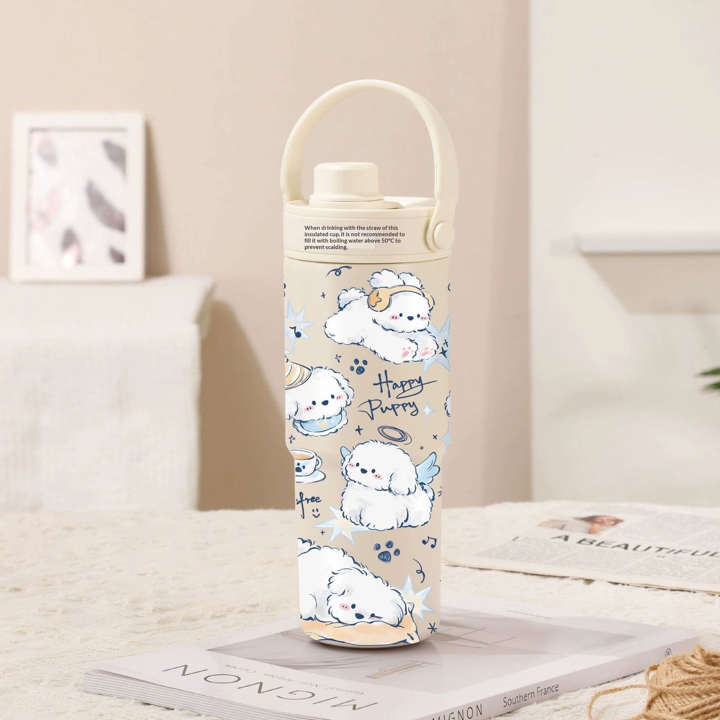 Insulated Straw Tumbler with Ceramic or Stainless Steel Liner - 725ml