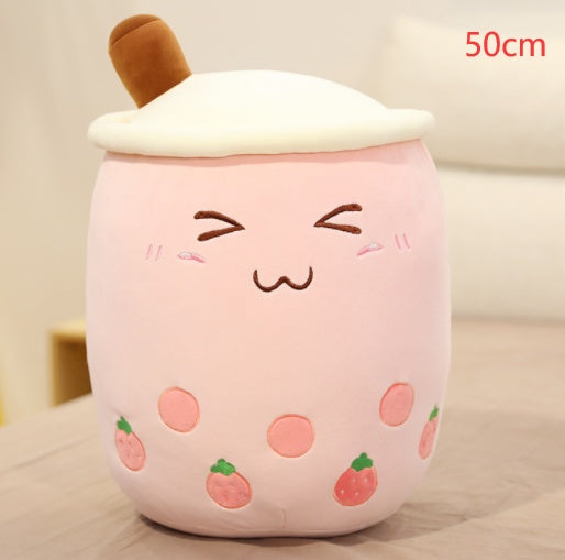 Plush Bubble Tea Pillow Cushion - Soft Stuffed Drink Toy