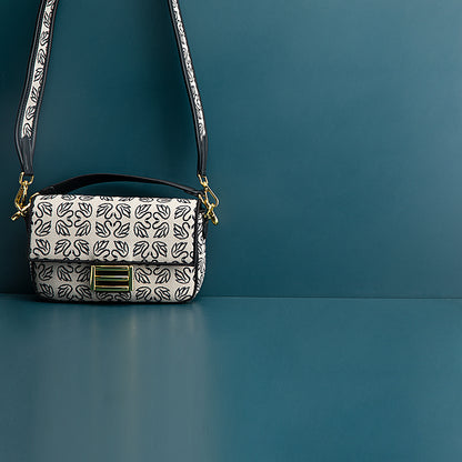 Summer Cowhide Leather Shoulder Bag - Versatile Crossbody Handbag with Magnetic Closure