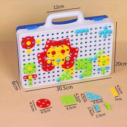 Creative Drill & Screw Building Blocks Set - Educational STEM Toy for Kids 3+