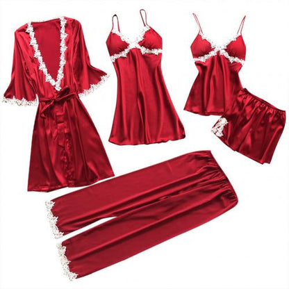 Women's Satin Bathrobe - Elegant Sleepwear Robe