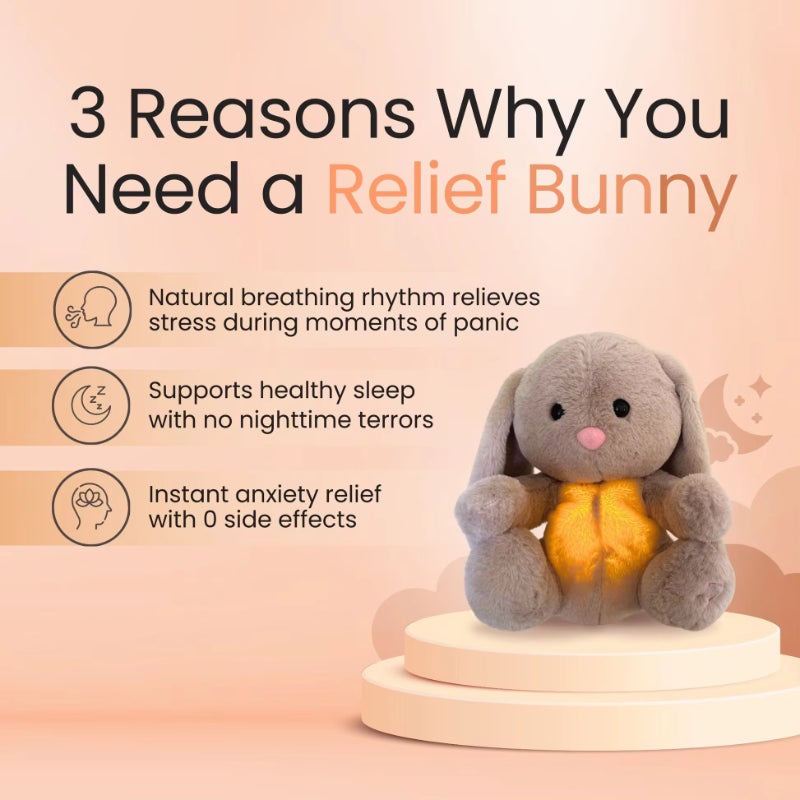 Breathing Plush Soothing Toy for Babies – Rabbit & Elephant with Music & Soft Light