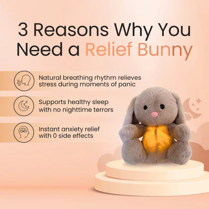 Breathing Plush Soothing Toy for Babies – Rabbit & Elephant with Music & Soft Light