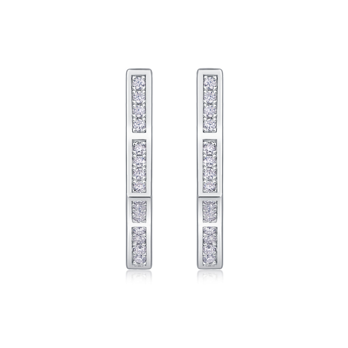 Moissanite Star Stud Earrings - S925 Sterling Silver Platinum Plated