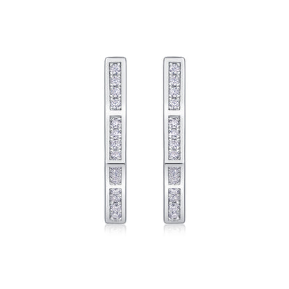 Moissanite Star Stud Earrings - S925 Sterling Silver Platinum Plated