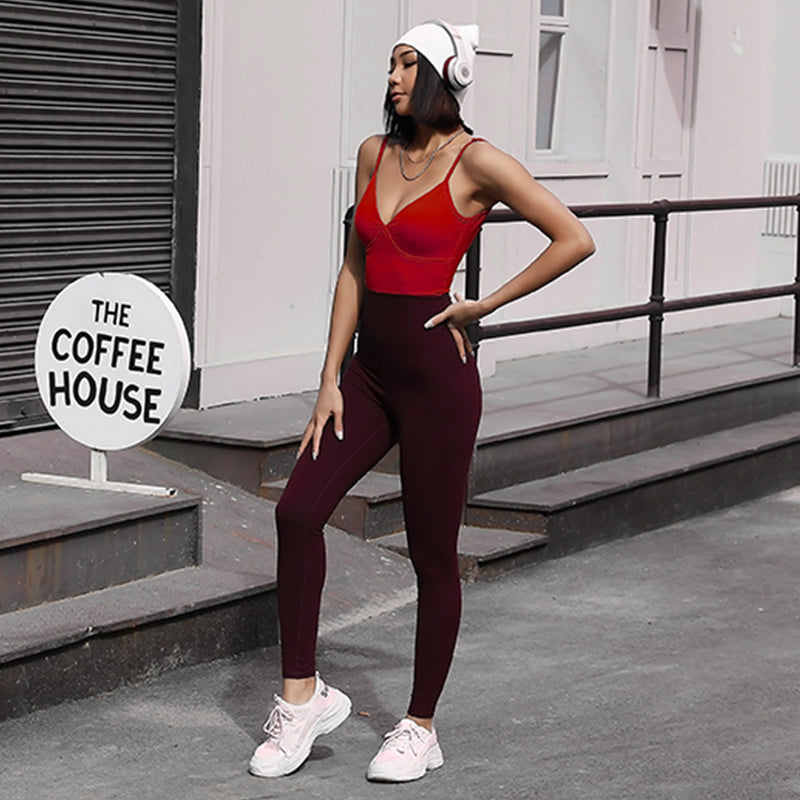 Sleeveless Yoga Bodysuit - Elastic Tight Training Suit for Women