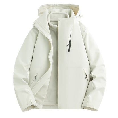 Three-in-One Fleece-Lined Thick Coat for Couples