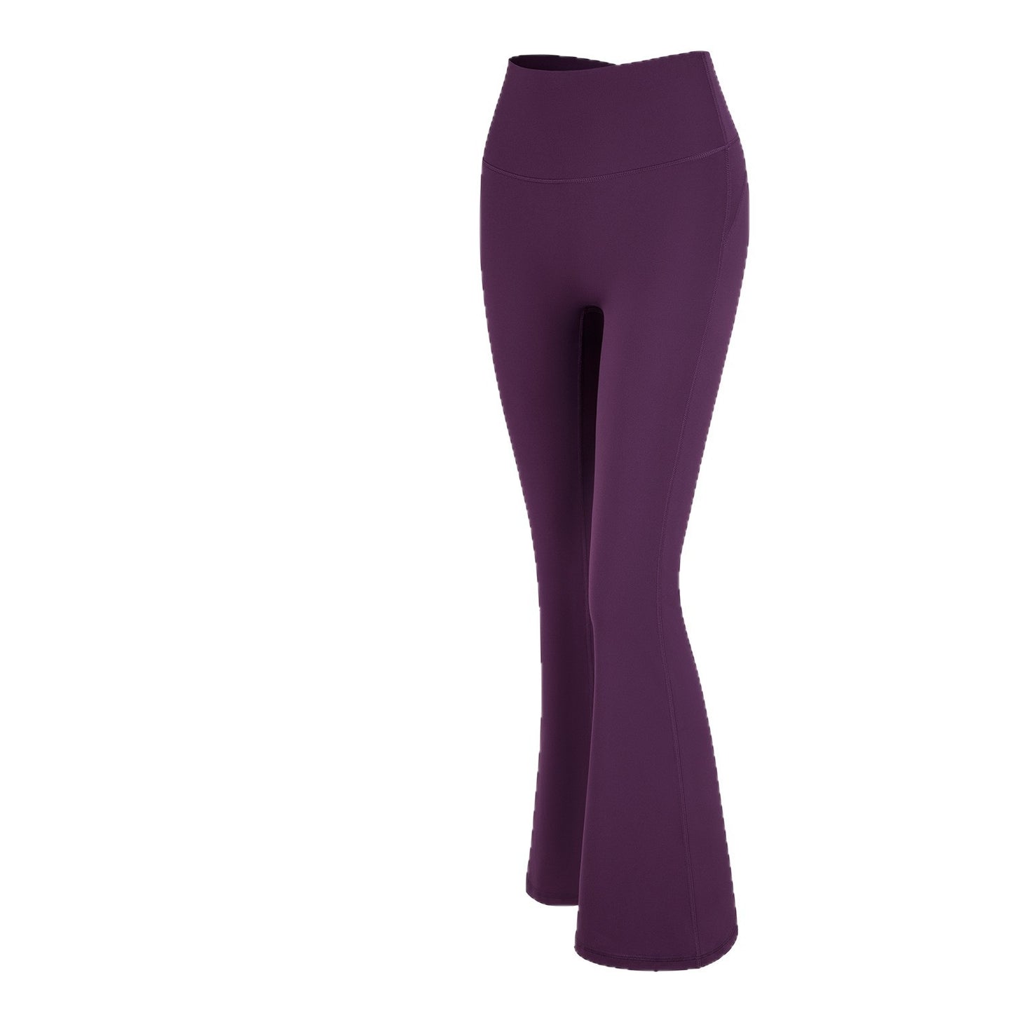 Women's High-Waisted Fleece Flare Pants - Thickened Wool-Lined Slim Fit Trousers
