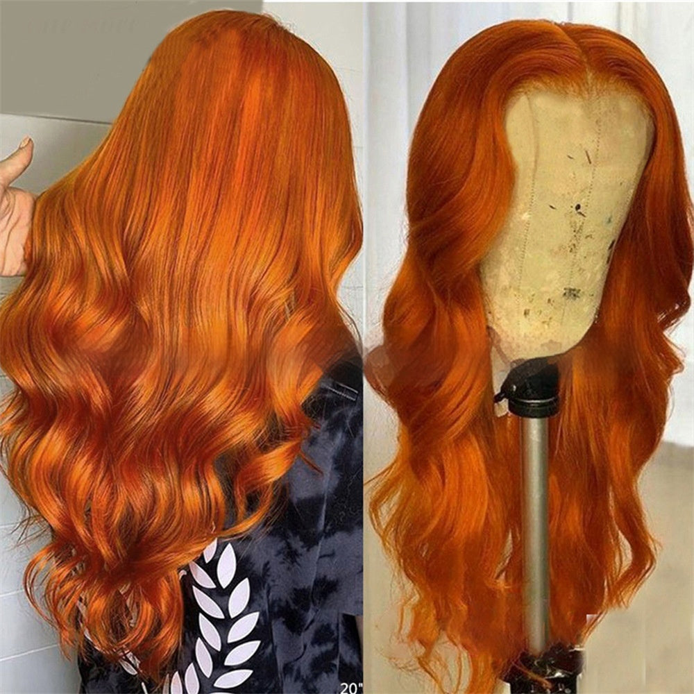 Ginger Orange Body Wave Lace Front Human Hair Wig