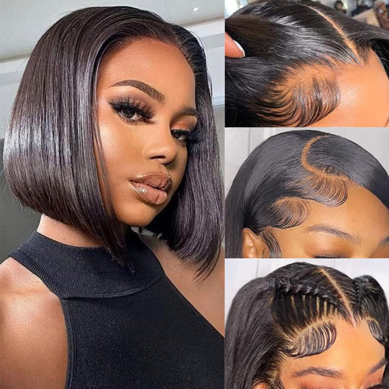Straight Bob Lace Front Human Hair Wig - Short Bob Style