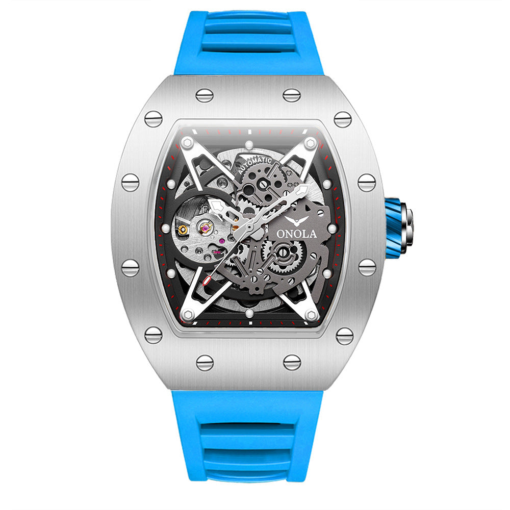 Men's Automatic Mechanical Watch | Silicone Band | 43.5mm | 30m Water Resistant | 13 Colorways