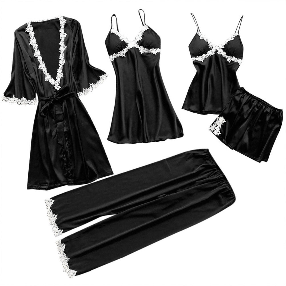 Women's Satin Bathrobe - Elegant Sleepwear Robe