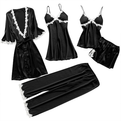 Women's Satin Bathrobe - Elegant Sleepwear Robe