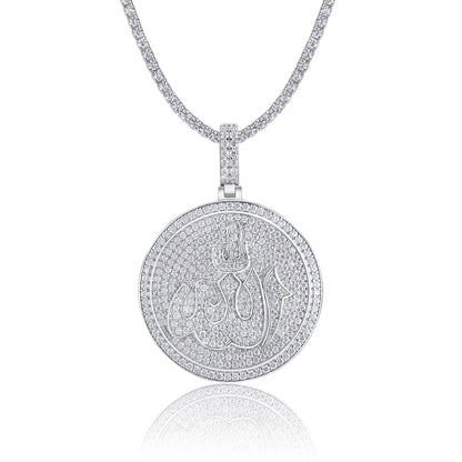 Silver Snow Star Crown Moissanite Pendant - S925 Platinum-Plated Necklace