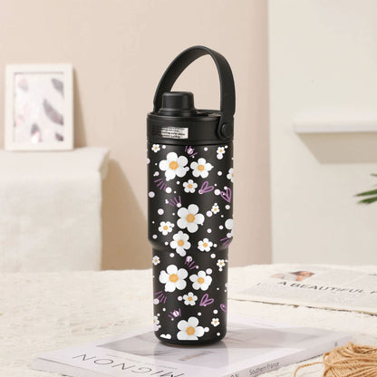 Insulated Straw Tumbler with Ceramic or Stainless Steel Liner - 725ml