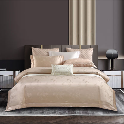 Premium Long-Staple Cotton Jacquard 4-Piece Bedding Set - European Style
