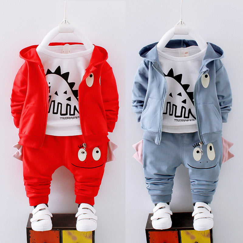 Boys Cotton Hoodie Tracksuit Set - Long Sleeve Pants Outfit