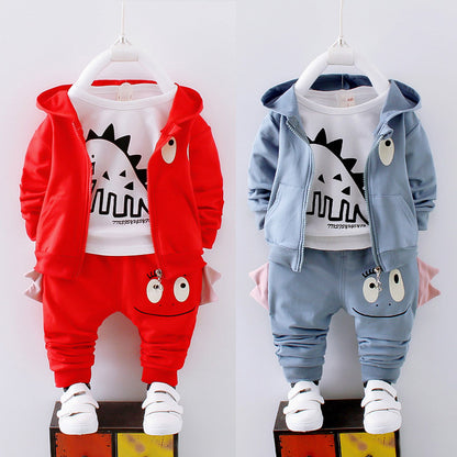 Boys Cotton Hoodie Tracksuit Set - Long Sleeve Pants Outfit