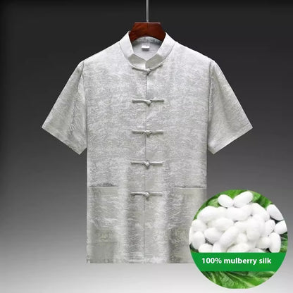 Premium Mulberry Silk Tang Suit - Men's Traditional Chinese Jacket