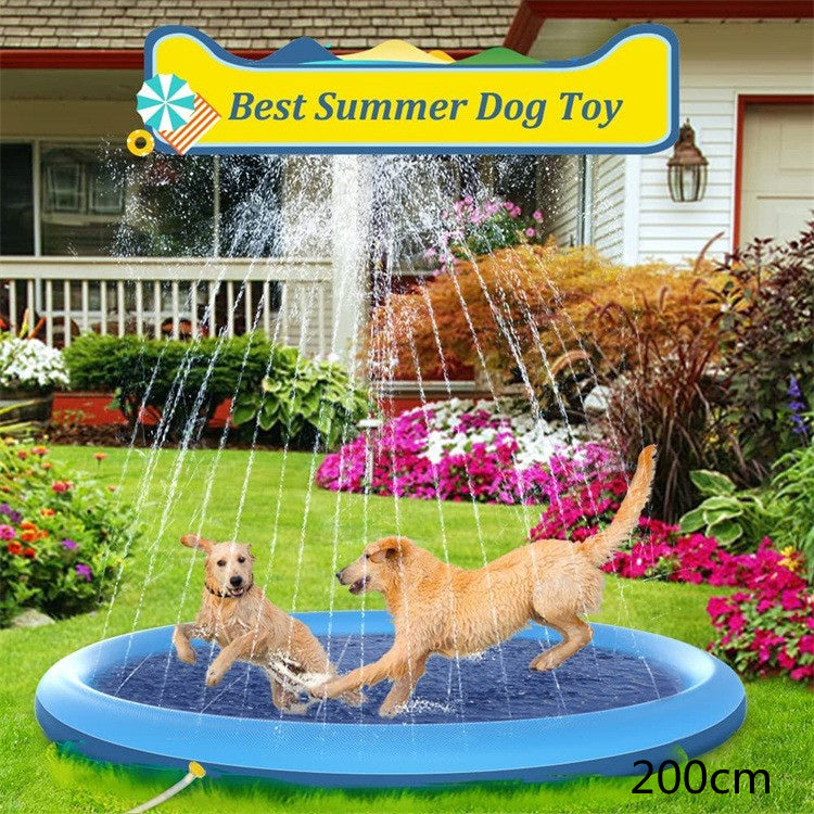 Inflatable Splash Pad for Kids and Pets - 150cm PVC Water Play Mat
