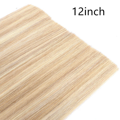 Real Human Hair Seamless Flat Extensions - Medium Long Length