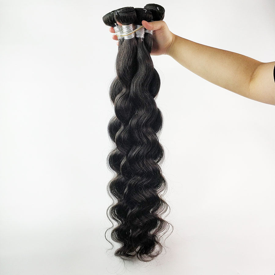 Brazilian Virgin Hair Body Wave Wig - 26 Inch Natural Black Human Hair