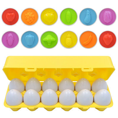 Educational Shape Matching Egg Toy Set for Toddlers - 12 Piece Learning Game