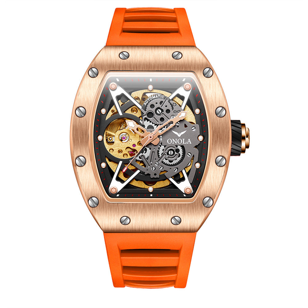 Men's Automatic Mechanical Watch | Silicone Band | 43.5mm | 30m Water Resistant | 13 Colorways