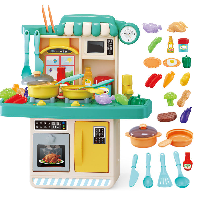 Kids Play House Kitchen Set - 23PCS ABS Pretend Play Toy for Boys & Girls