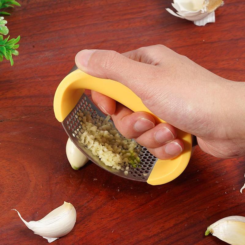 Stainless Steel Garlic Press - 304 Stainless Steel Manual Garlic Crusher