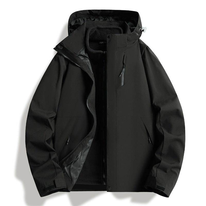 Three-in-One Fleece-Lined Thick Coat for Couples