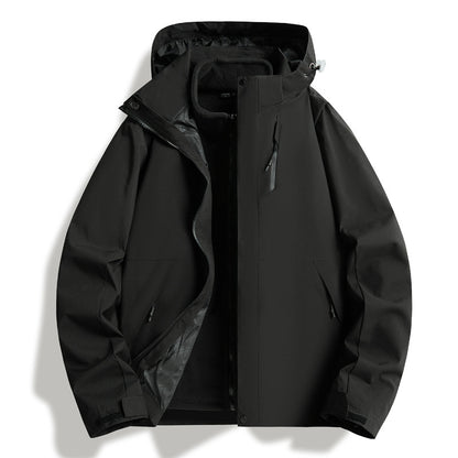 Three-in-One Fleece-Lined Thick Coat for Couples