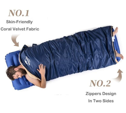 Outdoor Four Season Camping Sleeping Bag - Cotton Envelope Style Sleeping Bag